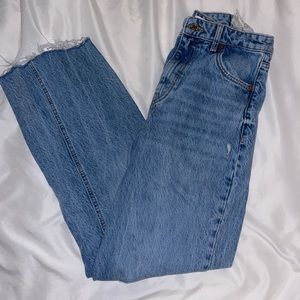 ZARA blue wide leg jeans